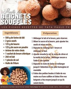 an advertisement for some kind of food with words in french and english on the side