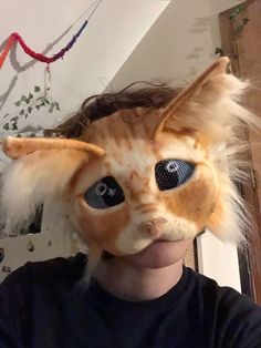 Orange Cat Therian Mask, Mask Ideas Therian