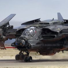 Gunship Concept, Futuristic Space