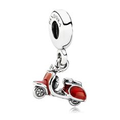 scooter Red Vespa, Pandora Red, Travel Charms, Snake Chain Bracelets, Pandora Rings, Pandora Silver