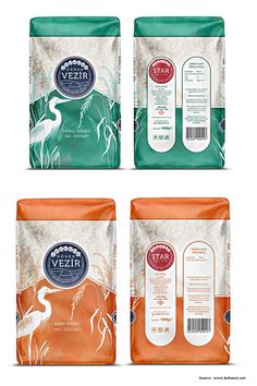 four bags of vezir tea on a white background with an orange and green border