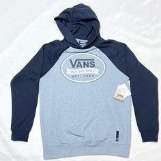 Item Shown In Pictures Is The Actual Item You Will Receive. Introducing A Vans Off The Wall Classic Hoodie Pullover In Medium Size. This Two-Tone Design Features Light And Dark Blue, Complete With A Kangaroo Pocket And Printed On Classic Vans Logo. The Sweatshirt Is Brand New. For Questions Or Concerns, Please Reach Out. We Are Here To Help. If You Are Not Satisfied With Your Purchase, Please Contact Us Directly. Customer Happiness Is Our Priority. Thank You! The Happy Face Shop Vans Sweater, Basic Clothes, Classic Vans, Vans Logo, Pocket Sweater, Vans Blue, Vans Off The Wall, Hoodie Pullover, Mens Vans