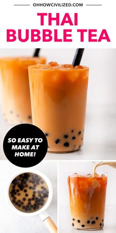 there are three different types of bubble tea