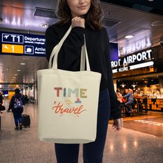 Elegant Artsy Travel the World Eco Tote Bag Travel Lettering, Time To Travel, Travel The World, Staying Organized