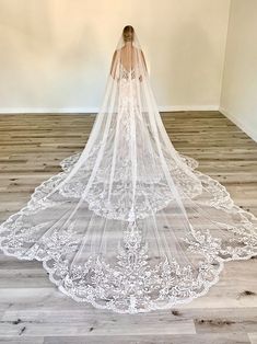 Wedding Dresses Boho, Plain Wedding Dress, Long Veil Wedding, Wedding Bridal Veils, Most Beautiful Wedding, Most Beautiful Wedding Dresses, Wedding Veil Accessories, Wedding Veils Lace, Long Veil