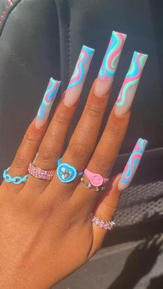 Icing Nails, Xl Nails Design, Lsd Nails, Nails Styles, 2023 Nails, Nail Candy