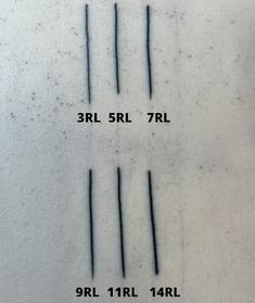 the needles are marked in black and white for identification purposes as well as date numbers