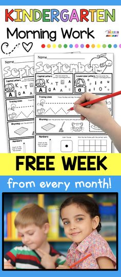 the free printable worksheet for kids to practice morning work