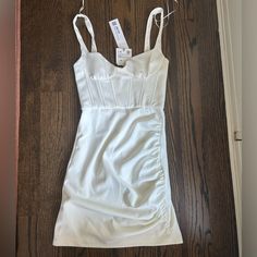 Nwt. Zara White Draped Mini Dress In Xs. Draped Mini Dress, White Drapes, Zara White, Zara Dresses, Dresses Xs, Color White, Zara, Mini Dress, Womens Dresses