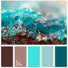 a color palette with different shades of blue and brown