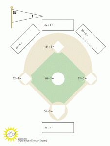 a diagram of a baseball field with the numbers and positions to be given in it