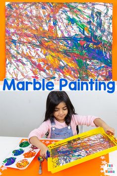 Marble Painting For Kids, Painting Ideas For Toddlers, Kids Messy Play, Indoor Fun Games, 2023 Themes, Messy Play Activities, Class Themes, Creative Art Activities, Messy Crafts