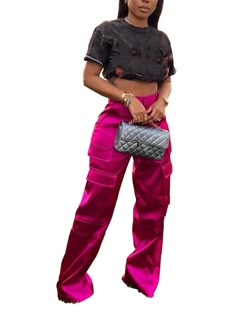 PRICES MAY VARY. DESIGN:Cargo pants,black satin pants,women's pants,satin cargo pants,sexy palazzo pants,parachute pants,womens wide leg pants,high waisted trousers women,cargo pants women,satin pants for women dressy,high waisted satin cargo pants wide leg,wide leg trousers women,match with your blouses shirts/tops,vests,cardigans,jackets,skirts,dress,necklaces,earrings,heels,cute accessories,womens fall fashion 2024 pants,pick a cool and sexy look! MATERIAL: Polyester,Peach cargo pants women,c Outfits For February, High Waisted Trousers Women, Hoco Outfits, Black Satin Pants, Cargo Pants Wide Leg, Womens Cargo Pants, Wide Leg Pants High Waisted, Satin Cargo Pants, Cute Outfits Winter