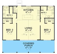 the floor plan for a two story house