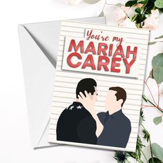 there is a card that says you're my mariah carey