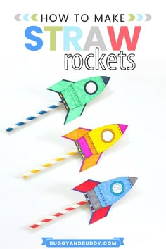 how to make paper straw rockets for kids