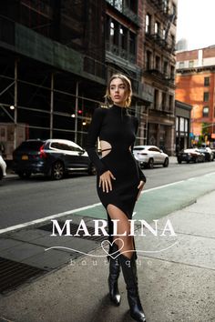 Rosie Dress Black Long Sleeve by Marlina Boutique Dress Black Long Sleeve, Women's Black Dress, Fall Winter Dresses, 2024 Style, Lifestyle Inspiration, Knitwear Dress, Long Black Dress, Womens Black Dress, Dress Long Sleeve