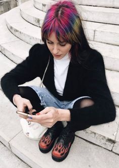 Cabelo colorido verena figueiredo High Low Fashion, Hair Locks, Alexa Chung, Color Hair, About Hair, Pink Hair, Hair Inspiration