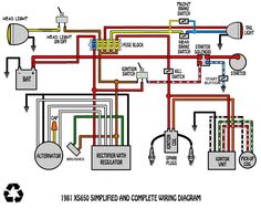 an electrical wiring diagram for a motorcycle