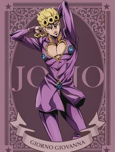 the character jojo from jojo is wearing purple