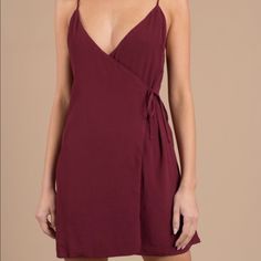 Nwt Tobi Maroon Wrap Dress. Can Be Worn Casually Or To An Event, It’s Super Versatile! Flattering Color And Style. Size Xs. Pleated Skater Dress, Cold Shoulder Shift Dress, Halter Bodycon Dress, Bodycon Cocktail Dress, Striped Sweater Dress, Maroon Dress, Corset Mini Dress, Crochet Mini Dress, Lace Shift Dress