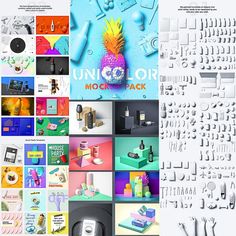 an assortment of various items are shown in this collage with the words unicolor