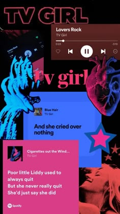 Tv girl wallpaper 💙💓 Tv Girl Playlist Cover, Wallpaper Backgrounds Tv Girl, Tv Girl Ipad Wallpaper, Tv Girl Phone Wallpaper, Tv Girl Lyrics Wallpaper, Couple Matching Wallpaper Aesthetic