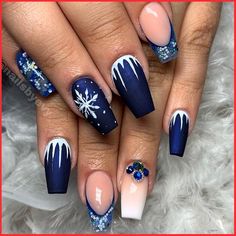 Winter Nails Acrylic, Cute Christmas Nails, Smink Inspiration, Acrylic Coffin, White Nail Designs, White Nail