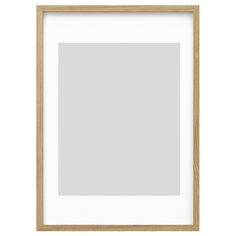 an empty wooden frame on a white background