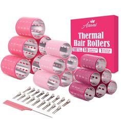 PRICES MAY VARY. ALL-DAY CURLS: Transform your look with Asani's 37-piece thermal hair roller set. Featuring an aluminum core, these hot rollers create long-lasting curls for all hair types. Elevate your style with hot curlers for enhanced volume and curls throughout the day. FREEBIES YOU’LL LOVE: Elevate your styling game with Asani's thermal rollers. Each set includes 18 duckbill hair clips and 1 rattail comb at no extra cost. Experience the excellence of hot curlers and styling tools, upgradi Hair Rollers For Volume, Volume Rollers, Rollers For Volume, Hot Hair Rollers, Rattail Comb, Rollers For Hair, Best Hair Rollers, Hair Roller Set, Large Hair Rollers