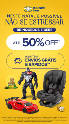 an advertisement for the new baby car seat and stroller, which is now up to 50 % off