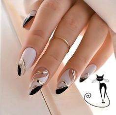 Hard Nail Designs, Popular Nail Art, Popular Nail Designs, Simple Nail Art Designs, Blue Nail, Black Nail, Nail Art Inspiration