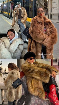 Fur Coat And Jeans Outfit, Fur Coat Casual Outfit, Fur Poncho Outfit, Grey Teddy Coat Outfit, Fur Coat Outfit Dressy, Grey Fur Coat Outfit, Celebrity Winter Outfits, Long Fur Coat Outfit, Tan Coat Outfit