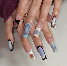 nailzzbysteph Pointy Nails, Short Square Acrylic Nails, Pretty Gel Nails, Soft Nails, Long Square Acrylic Nails, Acrylic Nails Coffin Short, Square Acrylic Nails, Funky Nails