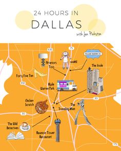 a map with all the things to see in dallas