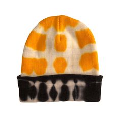 Yellow and indigo tie-dye knit hat, made of soft and warm medium-weight cotton fabric with a little stretch to it. One size fits most. Comfortable to wear year-round. Hand tie-dyed in our design studio no two beanies are the same, but all are similar. Made in Los Angeles, California. USA made. Tie Dye Beanie, Winter Safety, Beanie Men, Turquoise Tie, Tie Dye Hat, Yellow Tie Dye, Indigo Tie Dye, Gender Neutral Clothes, Grunge Fashion Soft