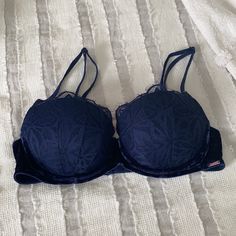 Brand New Blue Velvet Pink Bra. Size 32 C. Velvet Pink, Blue Bra, Pink Bra, Blue Velvet, Women's Intimates, Victoria Secret Pink, Pink Ladies, Dark Blue, Victoria's Secret