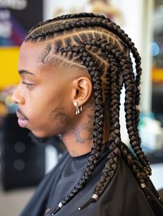 Plaits Braids Men, Plaits Braids, Plait Braid, Braids Men, Dreadlock Hairstyles For Men, Plaits Hairstyles, Faded Hair, Hair Catalog