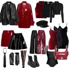 Feminine Capsule Wardrobe, Dark Feminine Aesthetic, Feminine Aesthetic, Red Outfit, Feminine Outfit, Clothes And Accessories, Mode Inspiration