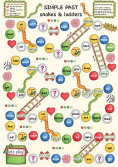 a game board with numbers and ladders for children to learn how to use it