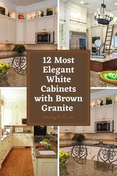 12 Most Elegant White Cabinets with Brown Granite You Must Look Before Your Next Project – JimenezPhoto White Kitchen Cabinets With Tan Counters, Kitchen With Fantasy Brown Countertops, Tropical Brown Granite Kitchen, White Kitchen Cabinets With Brown Countertops, White Cabinet With Brown Countertop, Off White Kitchen Cabinets With Brown Granite, Baltic Brown Granite White Cabinets, Kitchen Antique White Cabinets, Cream Cabinets Brown Countertops