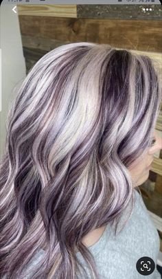 Platinum Blonde Purple Highlights, Blonde Hair With Color Lowlights, Blonde Hair With Ends Colored, Blonde And Black Cherry Hair, Blonde And Burgundy Hair Peekaboo, Platinum Blonde Hair With Burgundy, Blonde Brown And Copper Highlights, Fall Hair Colors For 2023, Blonde Hair With Different Color Highlights