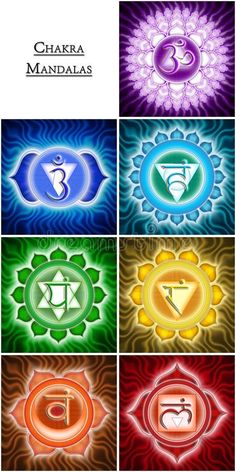 Chakra Art Mandala, Chakra Painting, Art Chakra, Yoga Kunst, Chakra Chart, Mandala Symbols, Chakra Tattoo, Arte Yoga, The Seven Chakras