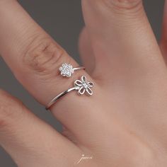 This dainty Original 925 Silver Korean Style Flower Ring would make the perfect birthday gift or a gift for yourself! Minimalist Sakura Leaf Ring is handmade, This Floral Ring would be fantastic for Summer, Handmade Silver Jewellery is crafted with 925 solid sterling silver, Tiny Ring is perfect for everyday wear. PRODUCT DETAILS The material is Solid 925 Sterling Silver. 14K Gold and rose gold are plated over solid 925 sterling silver. ❤ The Ring comes in a special gift box All jewelry of LeianArt is hand-made. 🎁 All Your LeianArt jewelers are nicely packaged and ready to gift in an elegant box. Ready for gift-giving. ️Please use the add gift message option if you would like to leave a gift message along with your order. 💓 100% Original 925K Sterling Silver. 🙊Hassle-free Returns and Mo White Flower Ring, Silver Pinky Ring, Handmade Silver Jewellery, Pretty Jewelry Necklaces, Tiny Rings, Mother Rings, Floral Ring, Birthday Ring, Leaf Ring