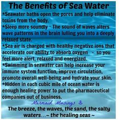 Negative Ions Benefits, Ocean Salt, Water Benefits, The Sound Of Waves, Healing Waters, Natural Swimming Pool, Ocean Quotes, Natural Healing Remedies, Witchcraft For Beginners