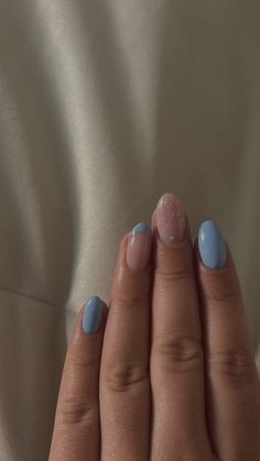 Nails Azul Bebe, Short Nail Designs, Creative Nails, Glow Up?, Short Nails