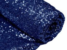 blue sequin fabric on white background