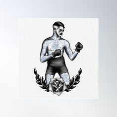 High-quality posters to hang in dorms, bedrooms or offices. Multiple sizes are available. Printed on 185gsm semi gloss poster paper. Additional sizes are available. Traditional tattoo-inspired trans boxer Trans Tattoo, Traditional Tattoo, House Decor, Quality Posters, Sale Poster, Dream House, Tattoos, For Sale