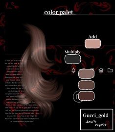 the hair color chart is shown in this image