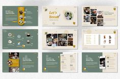 a set of brochures with photos on them